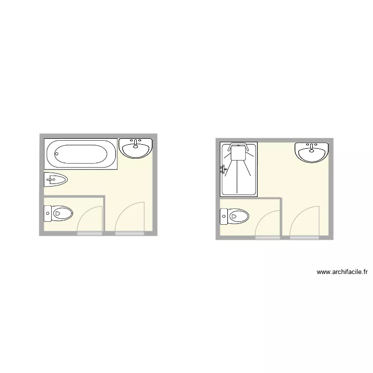 Salle de bain SICRE. Plan de 