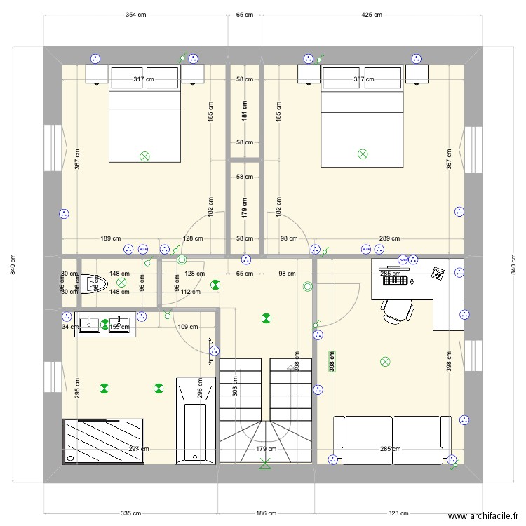 Maison meublée . Plan de 0 pièce et 0 m2