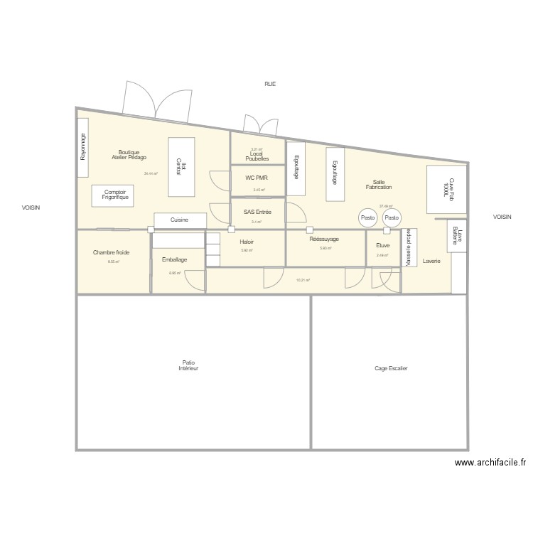 Fromagerie Pantin. Plan de 0 pièce et 0 m2
