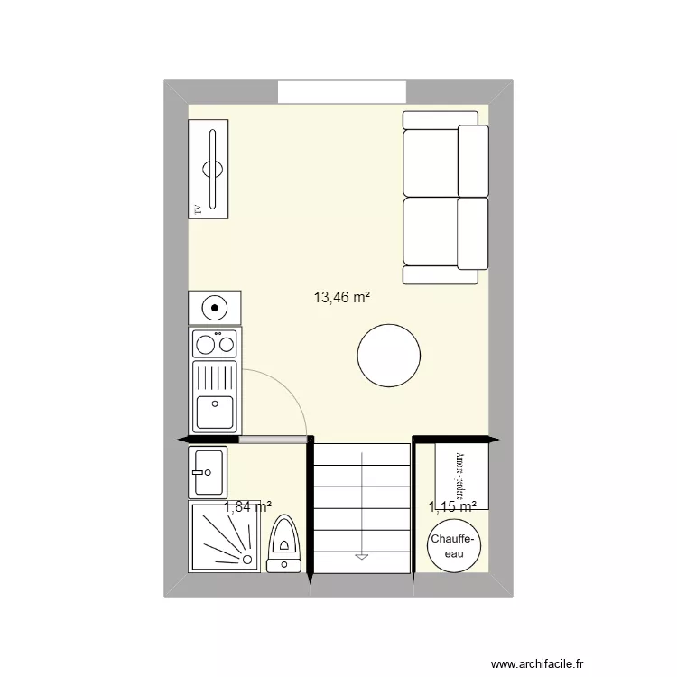 studio. Plan de 
