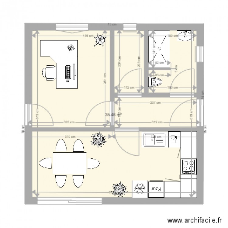 bureau. Plan de 0 pièce et 0 m2