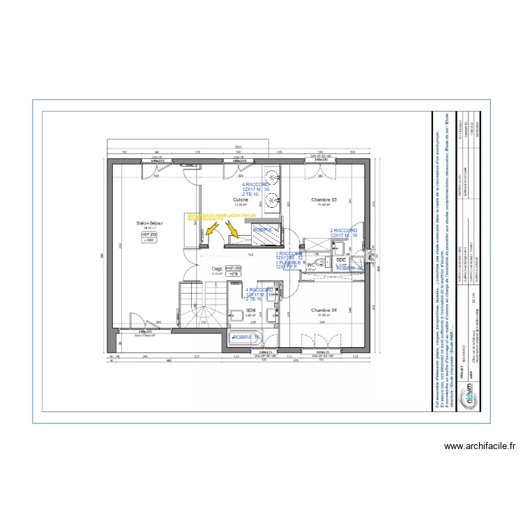 PLAN ETAGE PLOMBE. Plan de 
