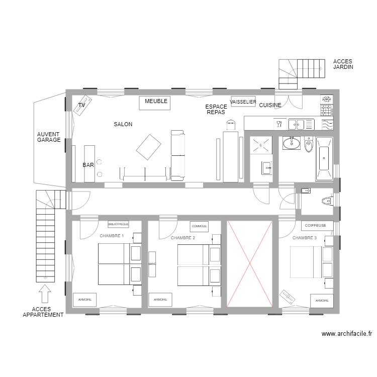 morzine 6 couchages. Plan de 0 pièce et 0 m2