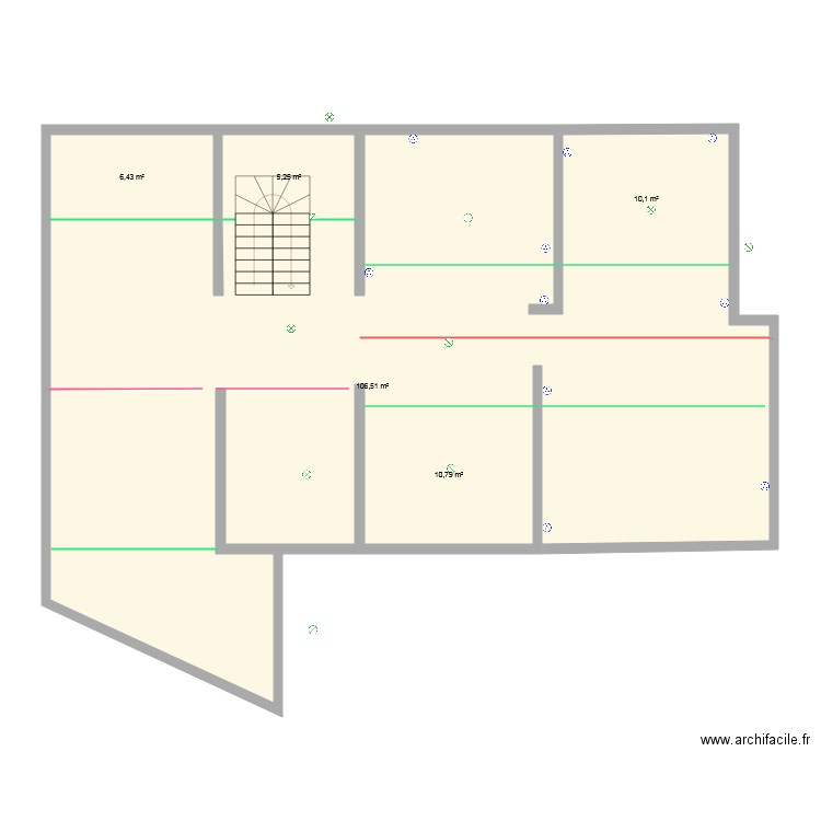 GRENIER19. Plan de 5 pièces et 139 m2