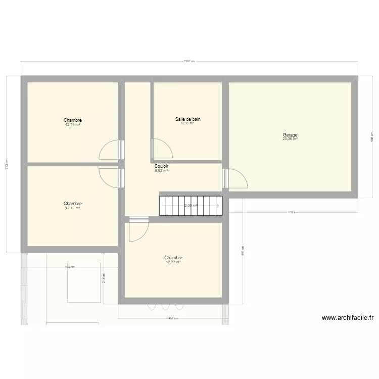 Maison beta. Plan de 