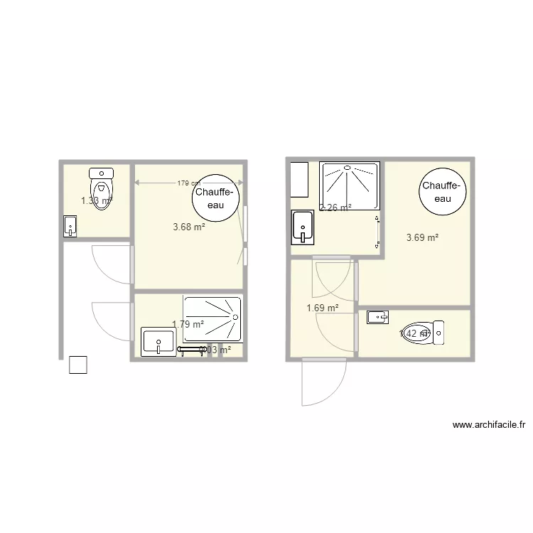 sdb du bas 2. Plan de 