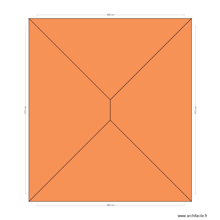 TOITURE. Plan de 1 pièce et 62 m2