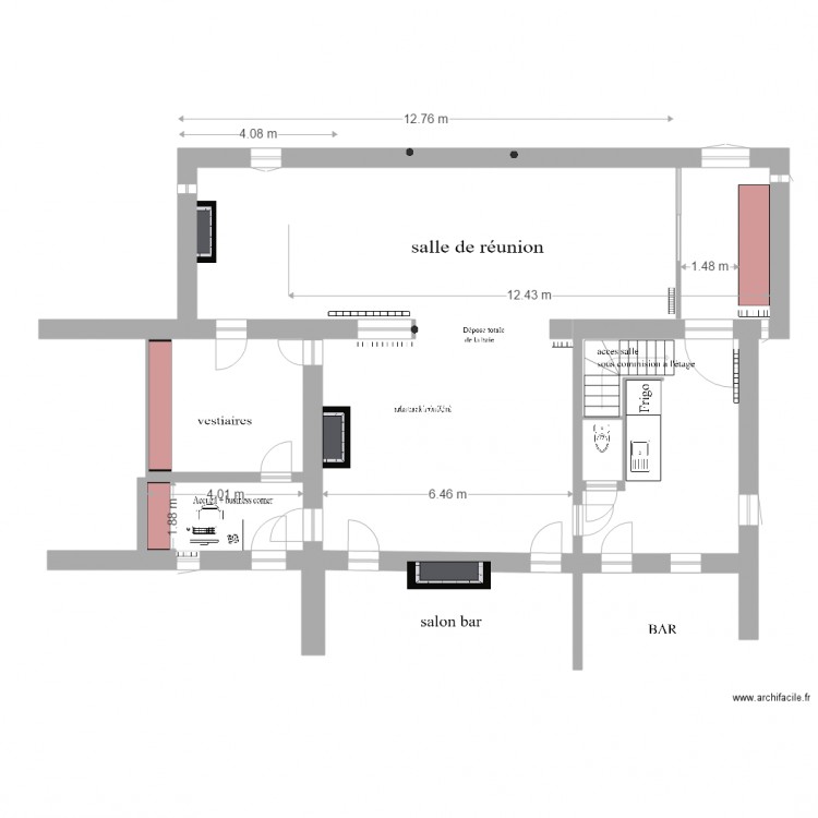 espace animation identifiéplan apres 1ere reunion du 12 decemre avec jacques. Plan de 0 pièce et 0 m2