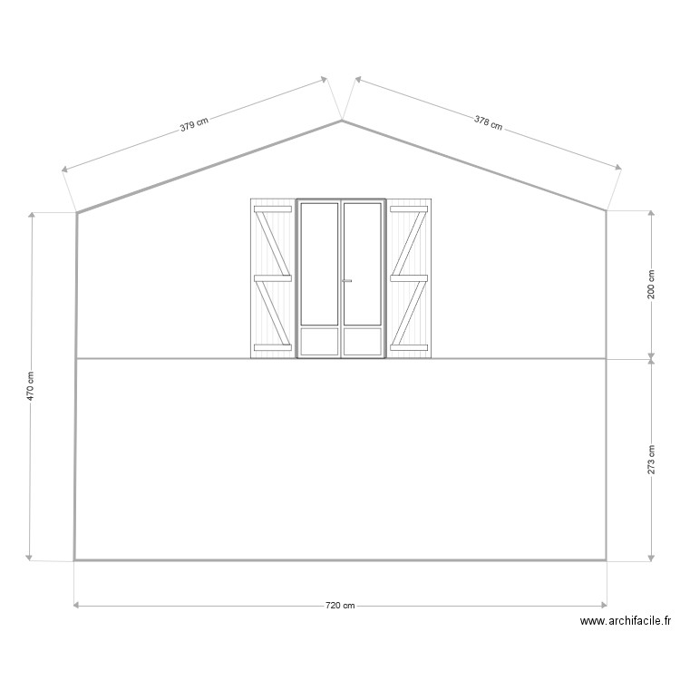 Facade Sud Est. Plan de 0 pièce et 0 m2