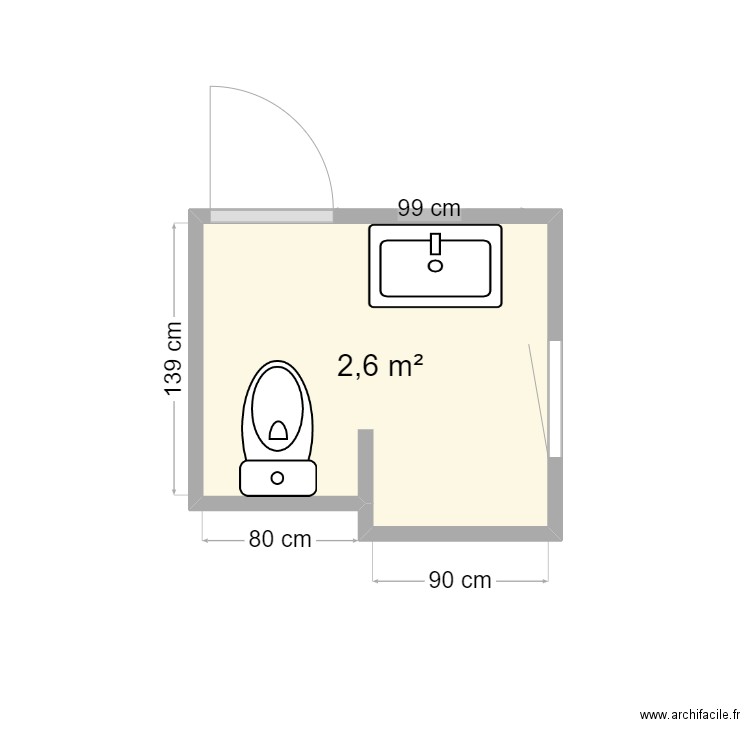 NEYROLLES 2. Plan de 1 pièce et 3 m2