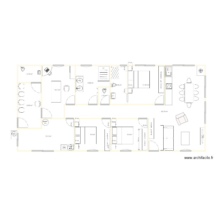 Maison. Plan de 0 pièce et 0 m2