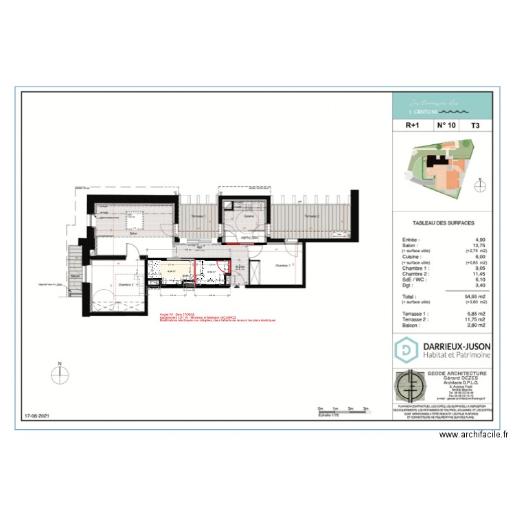 anglet V6. Plan de 2 pièces et 8 m2