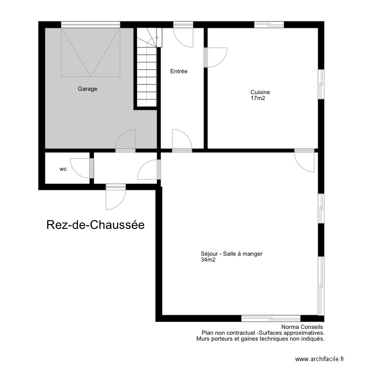 Plan CHAZEAU rdc . Plan de 0 pièce et 0 m2