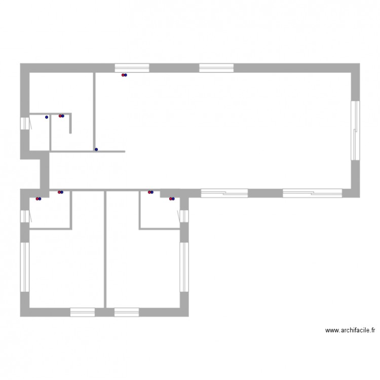 Plan plomberie RDC. Plan de 0 pièce et 0 m2