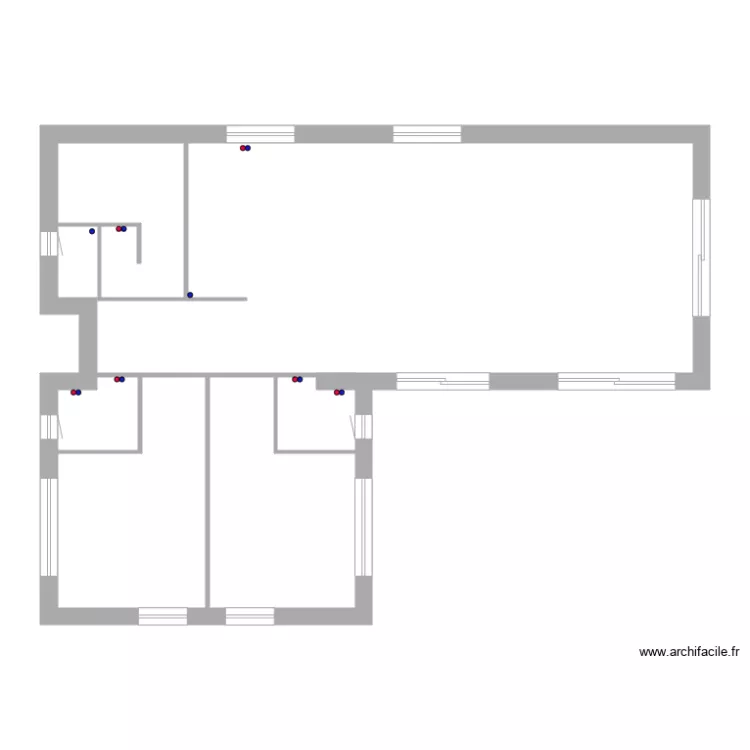 Plan plomberie RDC. Plan de 