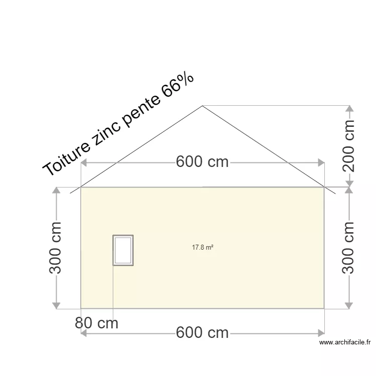 facade est chalet. Plan de facade est chalet. Plan de