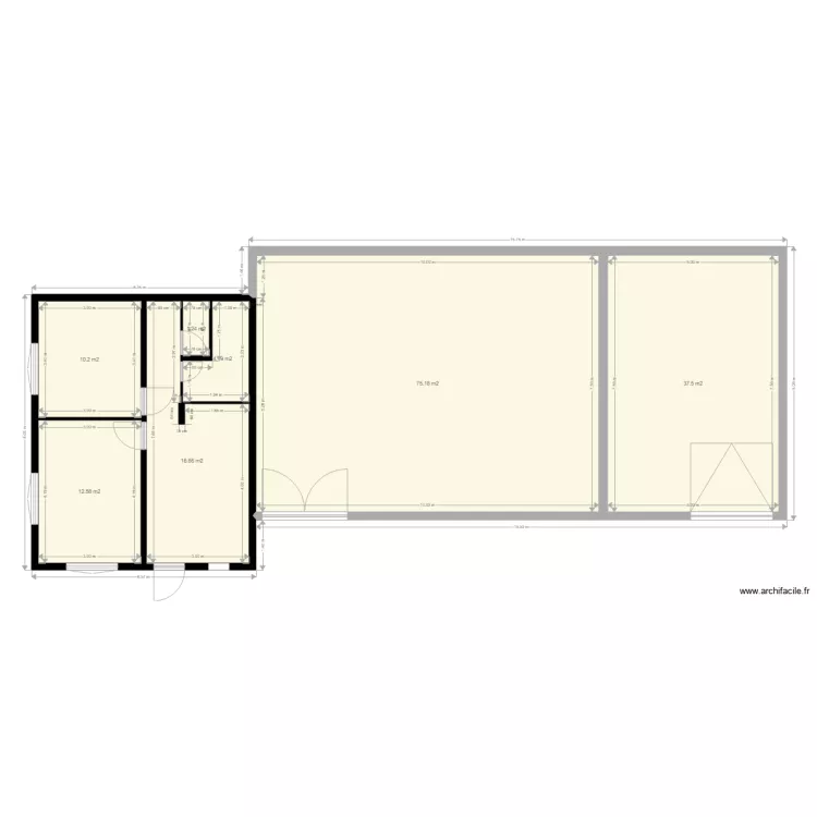 4261 avec partie &agrave; am&eacute;nager. Plan de 