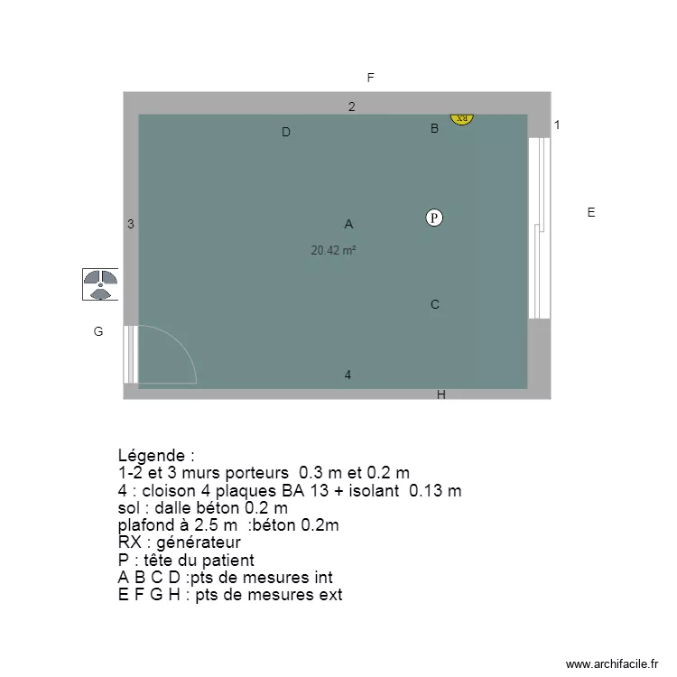 Cabinet dentaire 3  Dr  TALLEUX. Plan de 