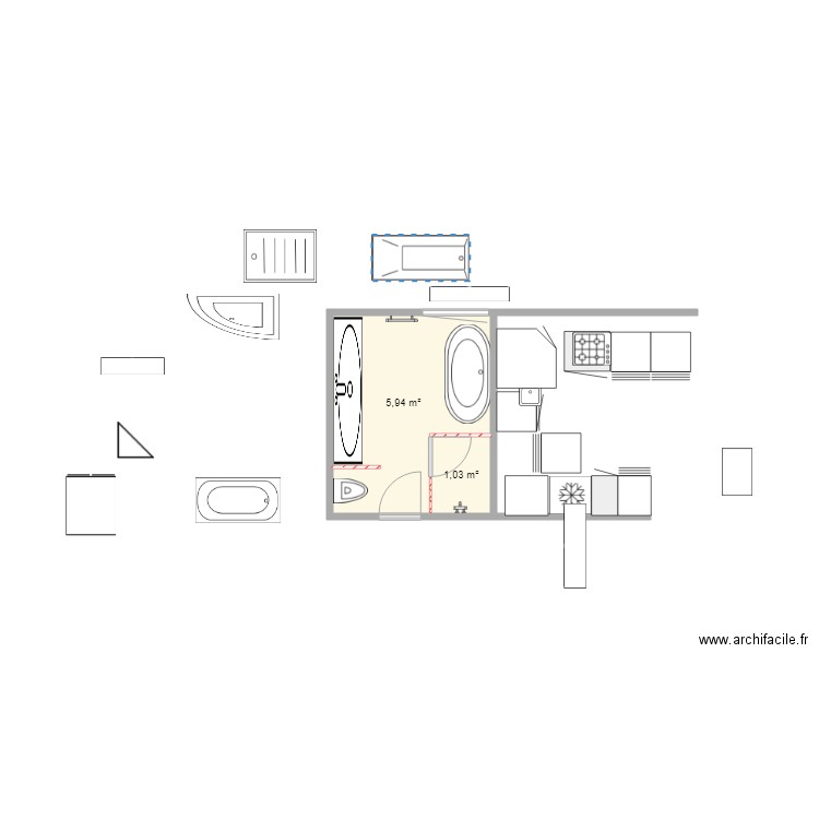 SDB 8 33. Plan de 0 pièce et 0 m2