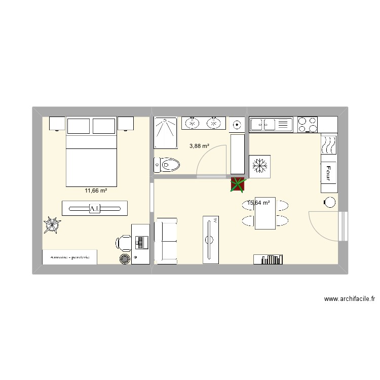Art app plan 2. Plan de 0 pièce et 0 m2