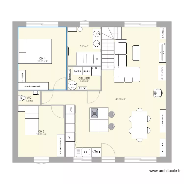 maison construction. Plan de 