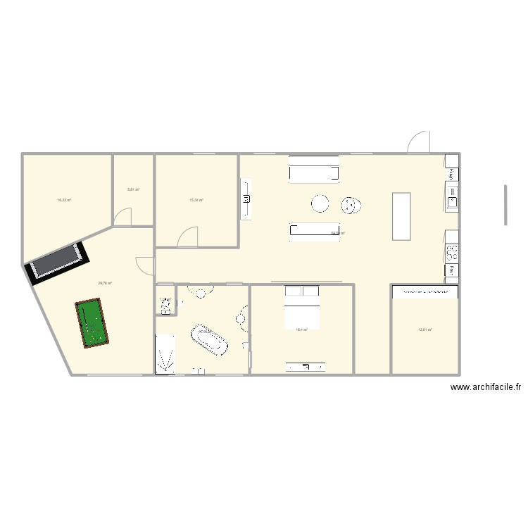 maison. Plan de 9 pièces et 184 m2