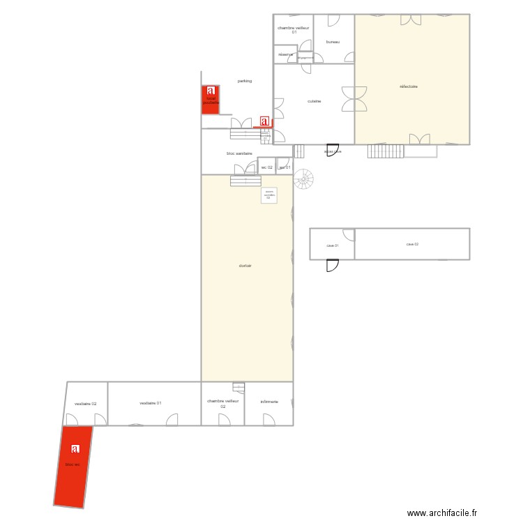  salver bat1 rdc. Plan de 0 pièce et 0 m2