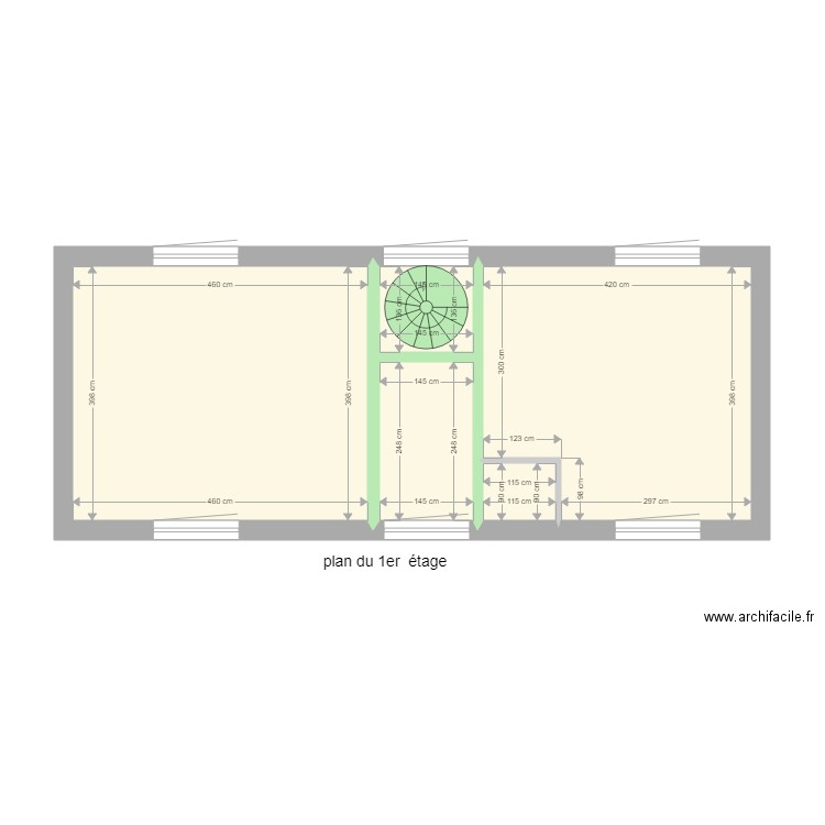 plan interieur futur 1er étage  . Plan de 0 pièce et 0 m2