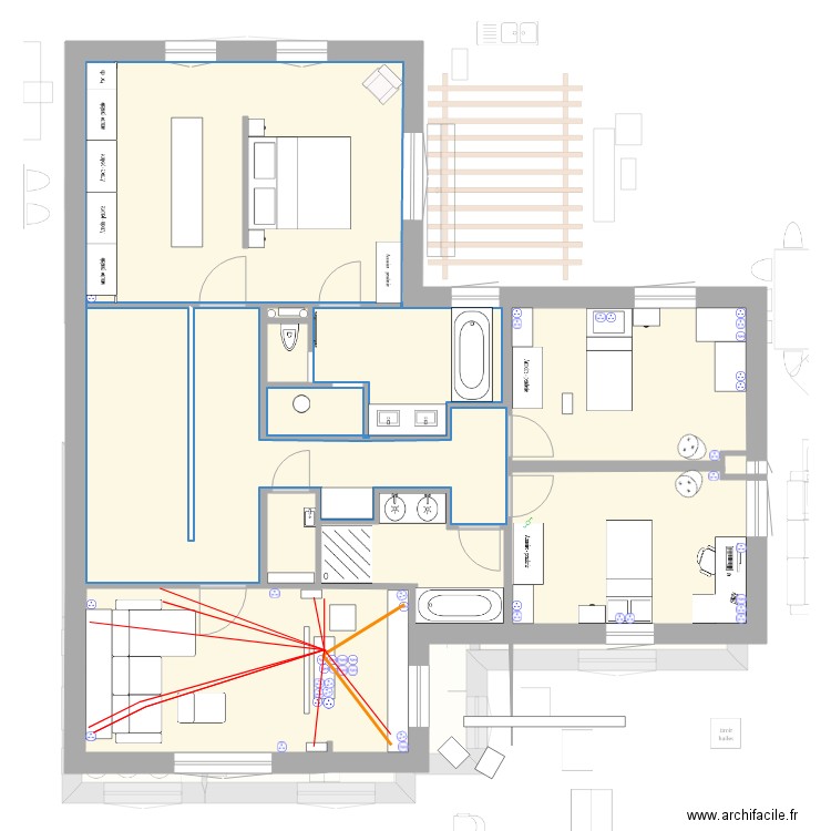 SDB final avec WC. Plan de 0 pièce et 0 m2