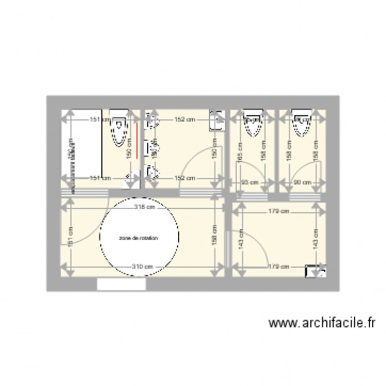 Toilettes beef and co modif. Plan de 0 pièce et 0 m2