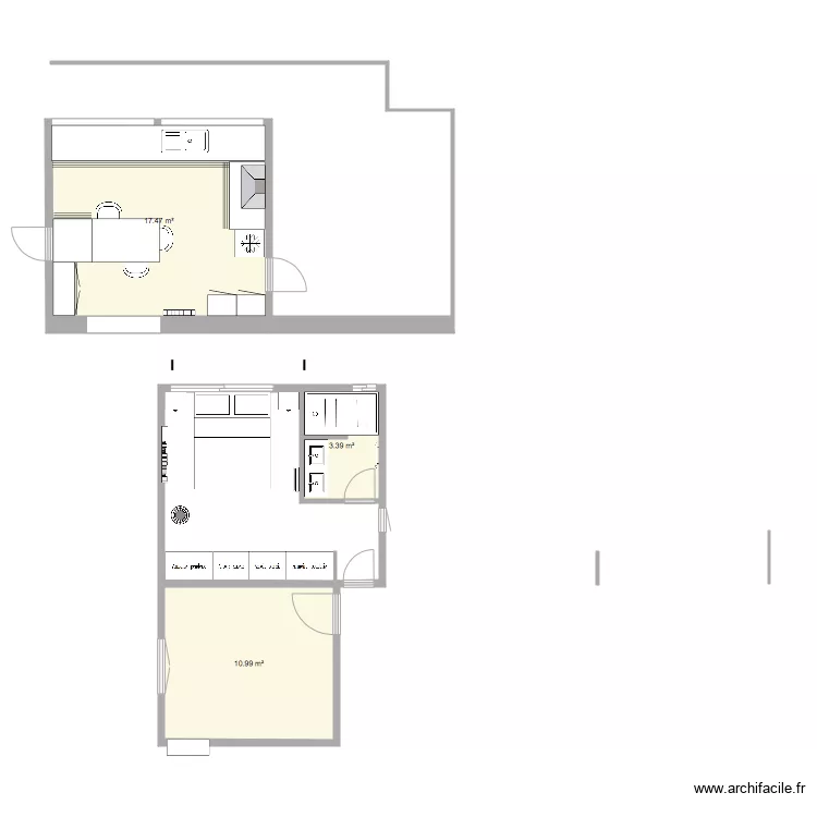 chambres parents extension. Plan de 