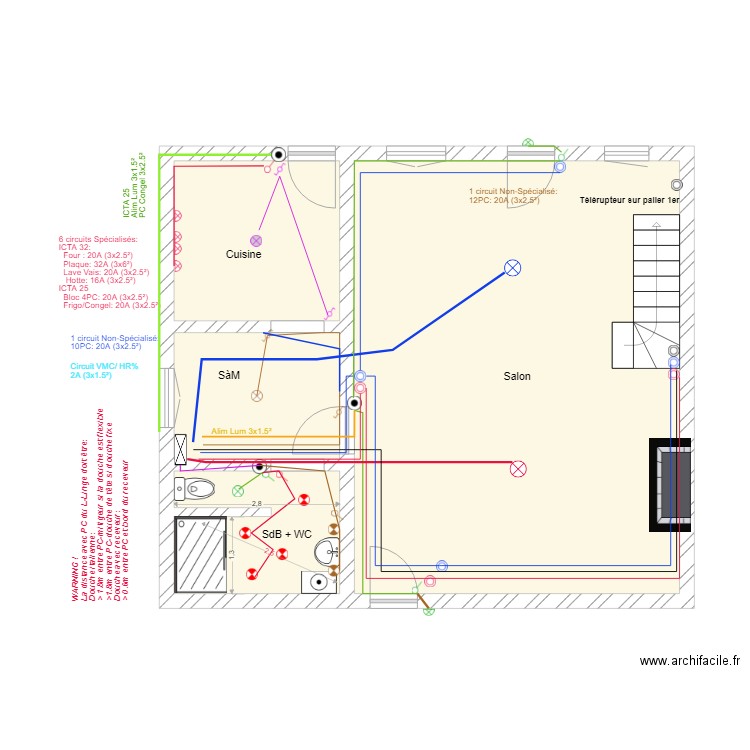 J-Bruno. Plan de 4 pièces et 59 m2