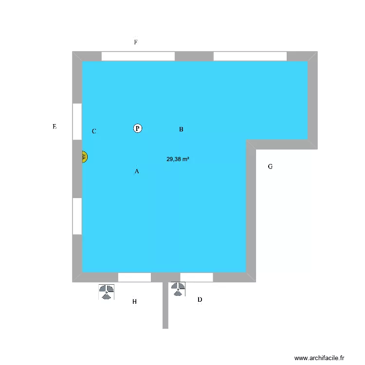 cabinet 1 weber. Plan de 