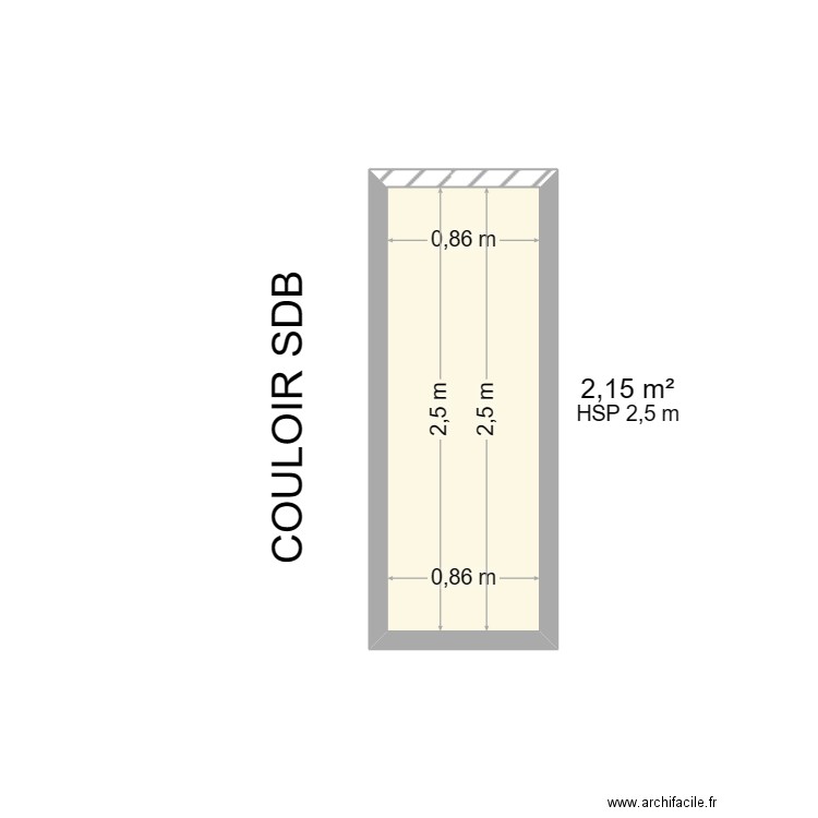 COULOIR SDB. Plan de 0 pièce et 0 m2
