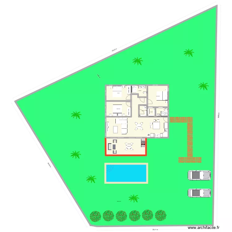 maison 97 m&sup2;. Plan de 