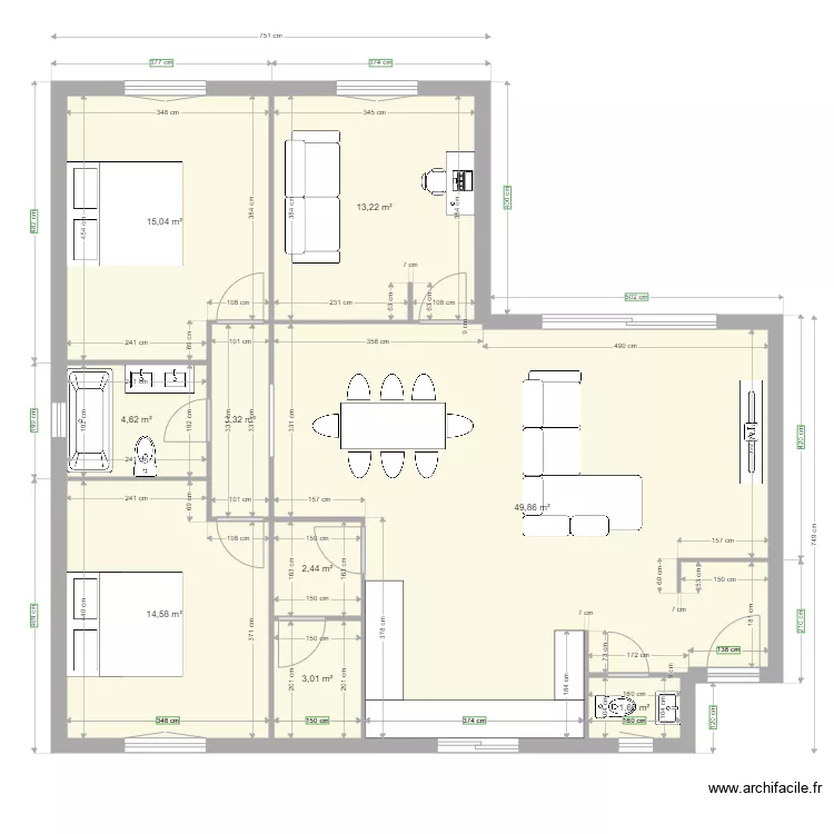 Maison en L new. Plan de Maison en L new. Plan de