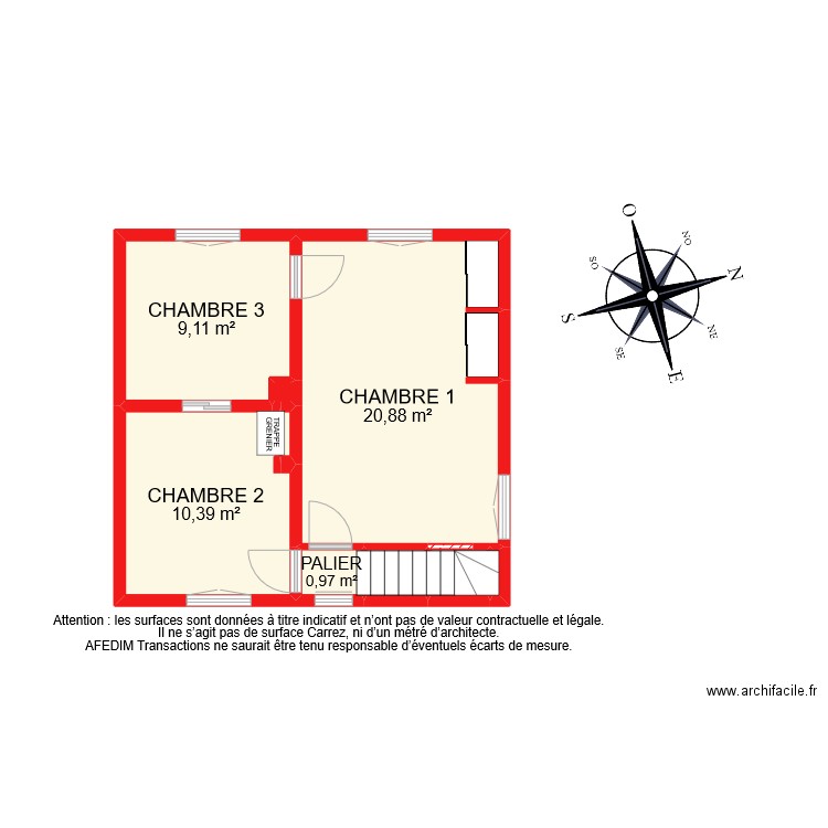 BI 11376 RDC. Plan de 24 pièces et 236 m2