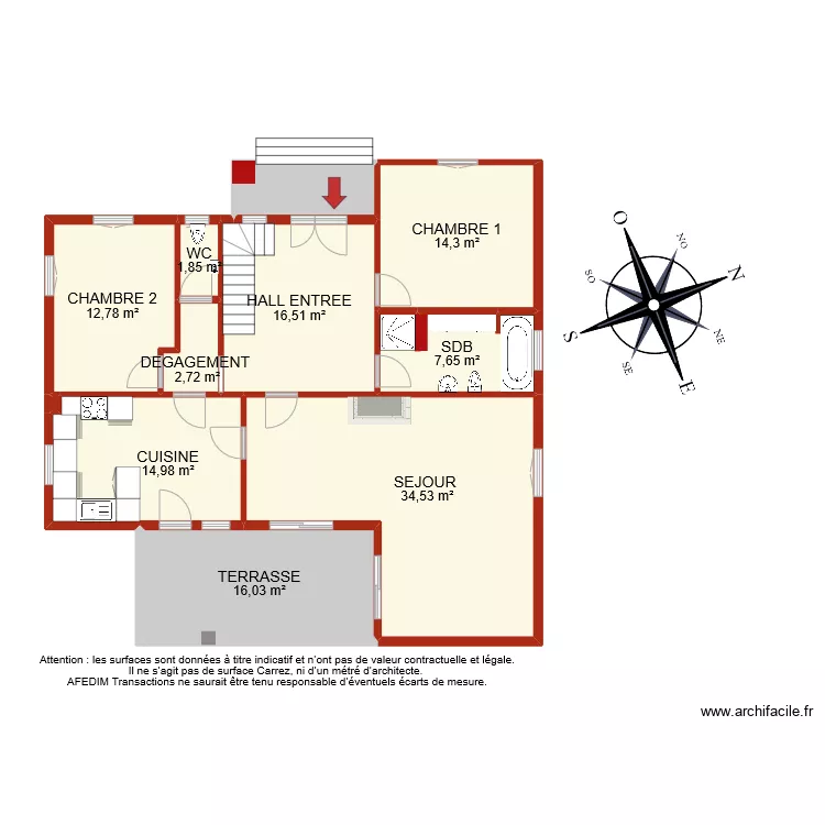 BI 6278 RDC. Plan de 