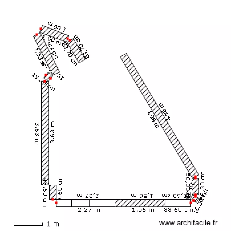 Pi&egrave;ce principale. Plan de 