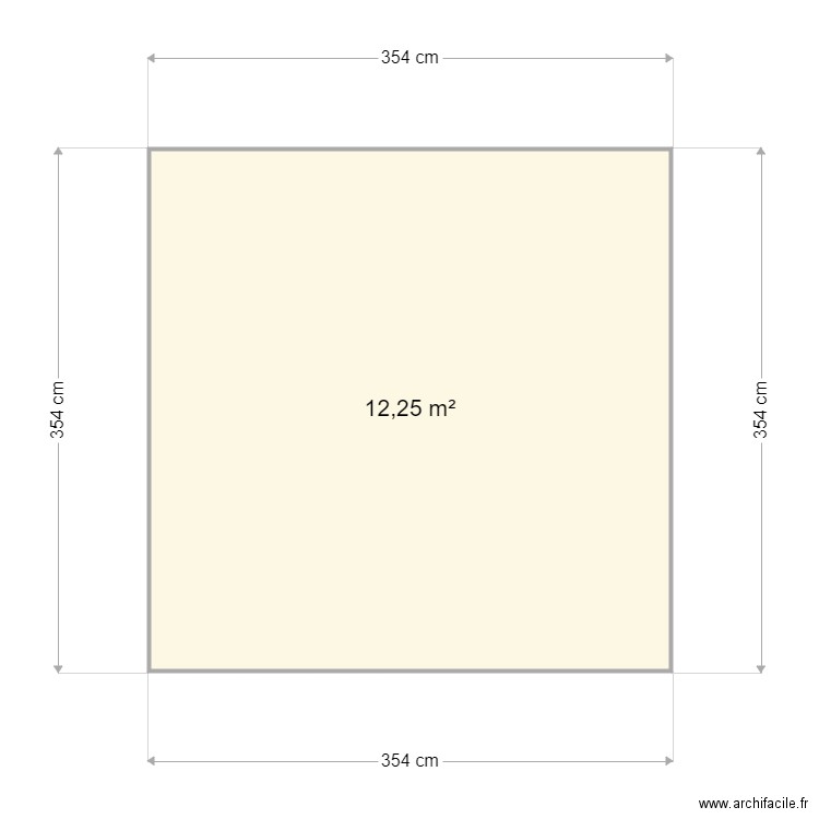 kristel. Plan de 1 pièce et 12 m2