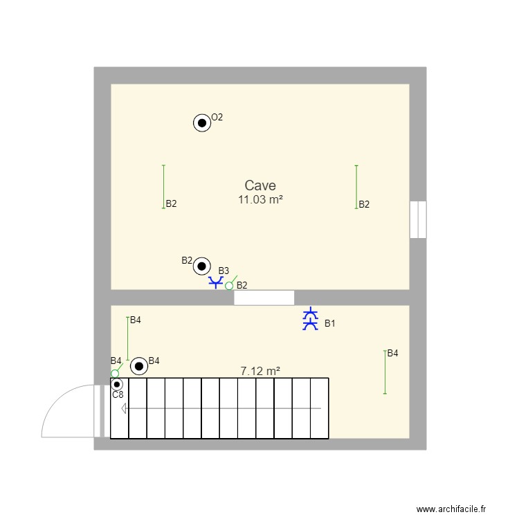 Cave électricité. Plan de 0 pièce et 0 m2