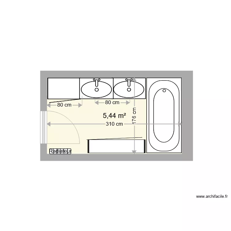 PEILLON SDB AV TX. Plan de PEILLON SDB AV TX. Plan de