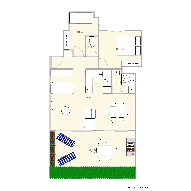 Californie cuisine entrée 3. Plan de 0 pièce et 0 m2