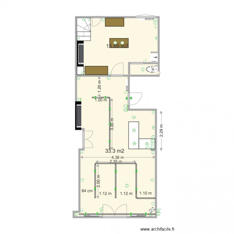 105 RDC. Plan de 0 pièce et 0 m2