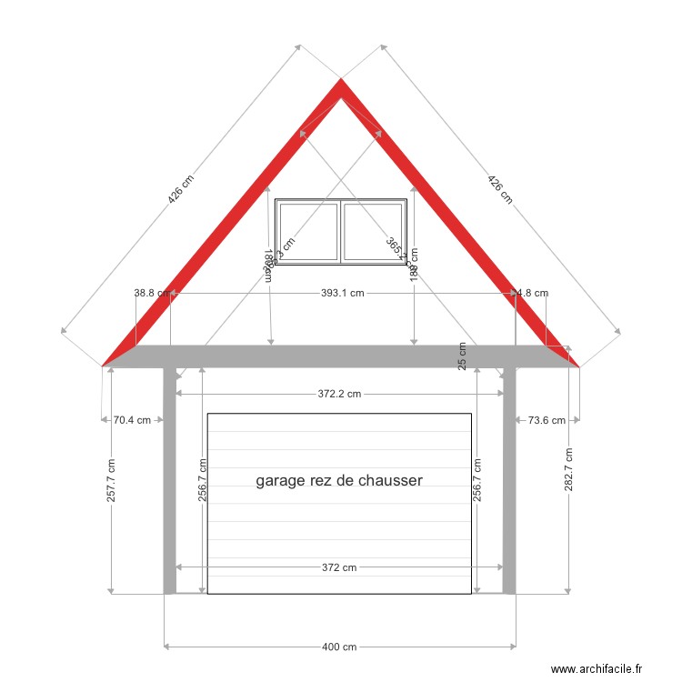 façade avant   garage refv Hornoy. Plan de 0 pièce et 0 m2