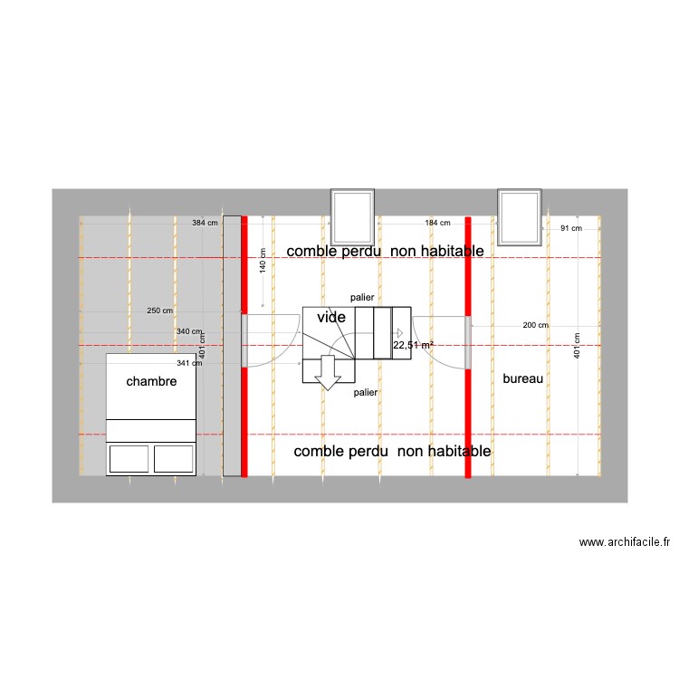 LONGERE PERROS GUIREC etage. Plan de 0 pièce et 0 m2