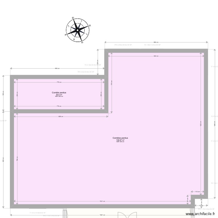 Plan Castagnet. Plan de 17 pièces et 593 m2
