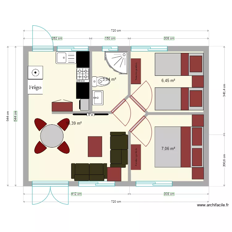 studio1. Plan de 