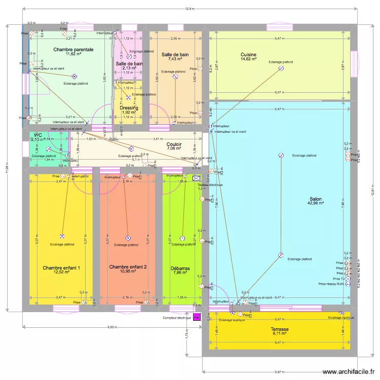 Projet Fakri_Implantation électrique générale. Plan de Projet Fakri_Implantation électrique générale. Plan de