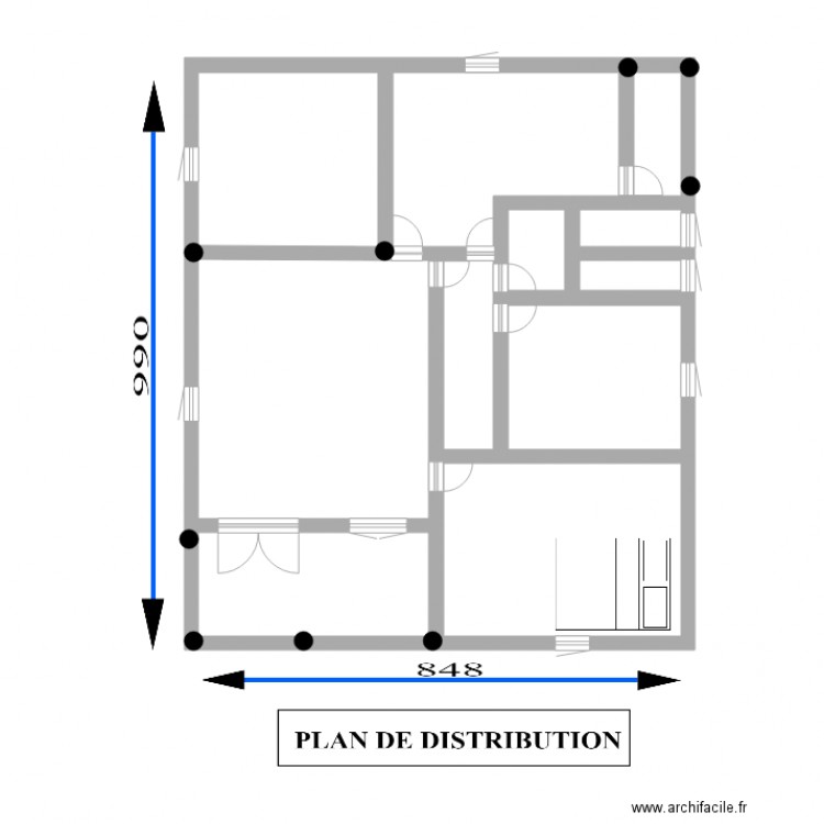 PLAN DE DISTRIBUTION. Plan de 0 pièce et 0 m2
